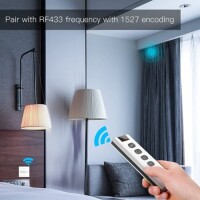 9 Channel RF433 Curtain Remote Control With Battery - 4