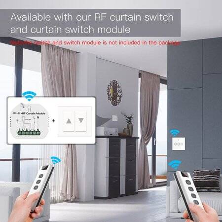 9 Channel RF433 Curtain Remote Control With Battery - 5