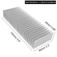 Aluminum Alloy High Power Heat Sink Size:150x25x60mm - 2