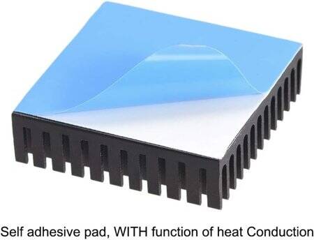 Aluminum Heatsink Without Thermal Tape Size:40x40x10mm - 2