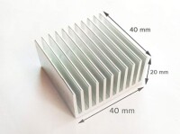 Aluminum Heatsink Without Thermal Tape Size:40x40x20mm - 2