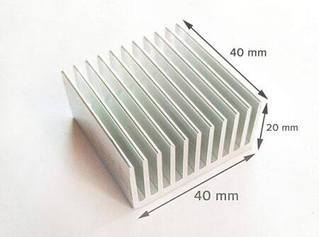 Aluminum Heatsink Without Thermal Tape Size:40x40x20mm - 2