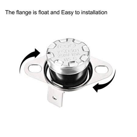 Bakelite KSD301 115 Degree Normally Open NC Temperature Controlled Switch Thermostat 250V 10A Temperature Control - 2