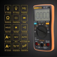 Black ANENG AN8009 Convenient Automatic Range Digital Multimeter With Battery - 4