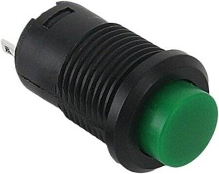 Black DS-428 12mm 2 PIN Self-Locking On-Off Push Button Switch - 1