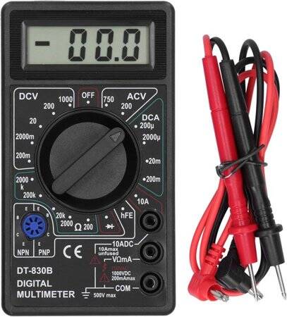 Black DT830B Digital Multimeter Without Battery - 1