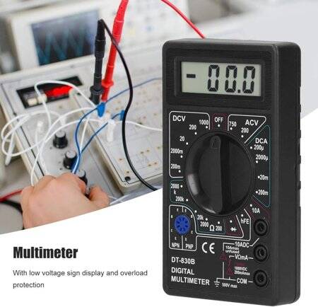 Black DT830B Digital Multimeter Without Battery - 3