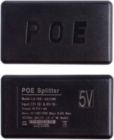 Black Gigabit PoE Separator 48V To 5V 4A - 3