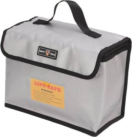 Black Lithium Battery Explosion-Proof Bag/Protection Bag Size: 180x230mm - 1