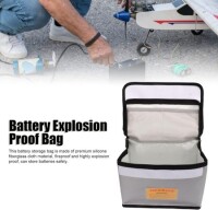 Black Lithium Battery Explosion-Proof Bag/Protection Bag Size: 180x230mm - 4