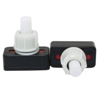 Black PBS-17A 10mm On-Off Plastic Push Button Switch Square Mini Self Locking - 1