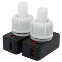 Black PBS-17A 10mm On-Off Plastic Push Button Switch Square Mini Self Locking - 2