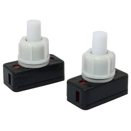 Black PBS-17A 10mm On-Off Plastic Push Button Switch Square Mini Self Locking - 4