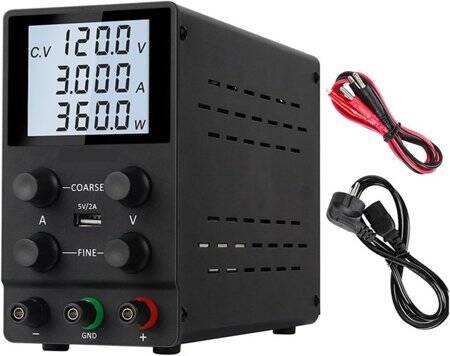 Black SPPS3010D 30V10A Color Screen Storage DC Regulated Power Supply With Cable 220V EU Plug - 1