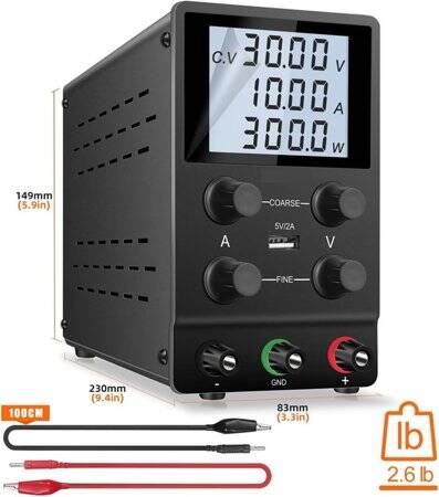 Black SPPS3010D 30V10A Color Screen Storage DC Regulated Power Supply With Cable 220V EU Plug - 4