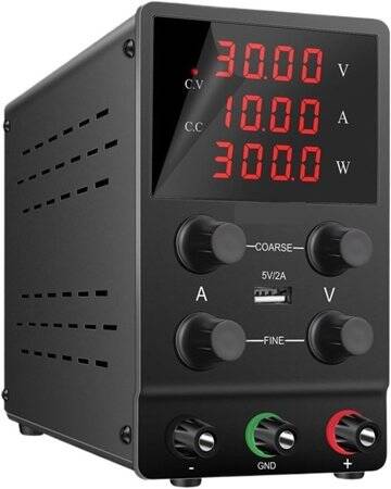 Black SPS3010 30V10A Vertical Digital Tube DC Adjustable RegulaTor Power Supply With Cable 220V EU Plug - 2