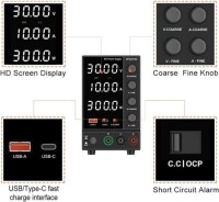 Black WPS605H 60V 5A DC Adjustable RegulaTor Power Supply With Cable 220V EU Plug - 4