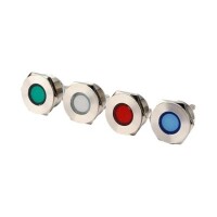 Blue 10-24V 16mm LED Metal Indicator Light - 1