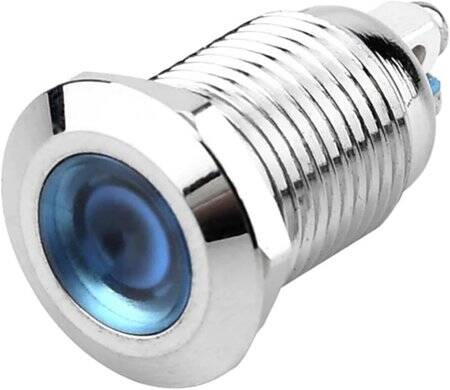 Blue 10-24V 22mm LED Metal Indicator Light - 2