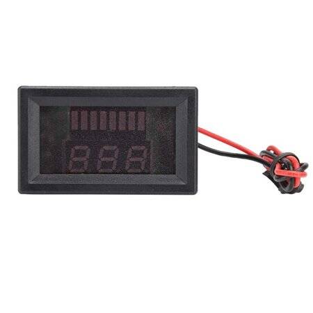 Blue 12-60V Dual Display Automatic Identification Waterproof Voltage Meter - 1