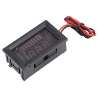 Blue 12-60V Dual Display Automatic Identification Waterproof Voltage Meter - 3