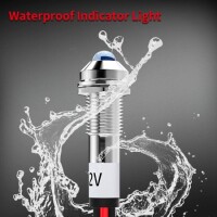 Blue 12V AD22C-16 LED Metal Indicator Light - 5