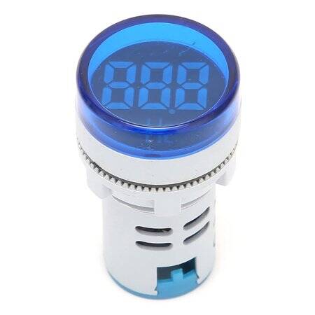 Blue 20-75Hz 22mm AD16-22DSHZ Round LED Hertz Meter Indicator Light - 2