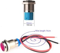 Blue 220V 10mm LED Metal Indicator Light With 15cm Cable - 3