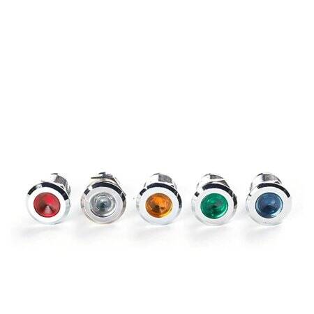 Blue 220V 12mm LED Metal Indicator Light - 3