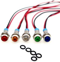 Blue 220V 6mm LED Metal Indicator Light With 15cm Cable - 1