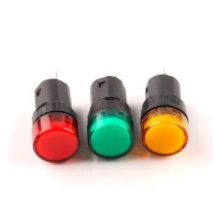 Blue AC220V 16mm AD16-16E LED Power Pilot Signal Light Lamp - 5