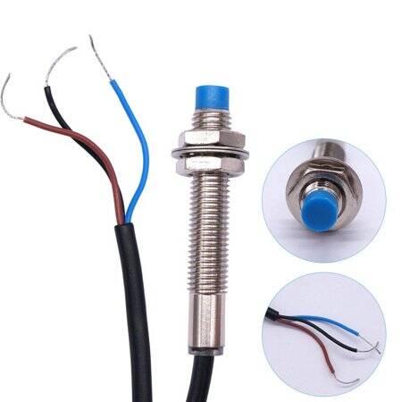 Blue M8 LJ8A3-2-Z/AX NPN DC6-36V Inductive Proximity Sensor Switch Note:DC Three Wire Normally Closed Random Wire Color - 2