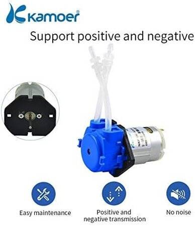 Blue NKP-DC-S10B 12V Miniature Peristaltic Pump With Silicone Tube Tube Size 3mm ID X 5mm OD Minimum flow 80ML/Min - 2