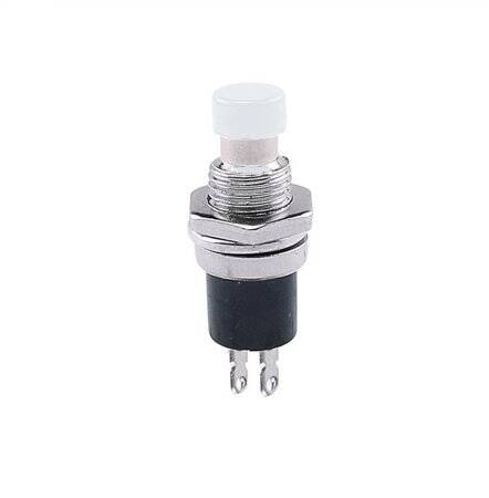 Blue PBS-110 2 PIN 7mm Thread Momentary Self-Reset Push Button Switch - Press On-NO - 1