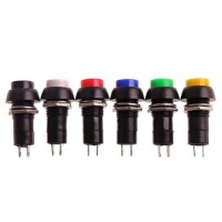 Blue PBS-11A 12mm 2 PIN Self-Locking Round Plastic Push Button Switch - 3