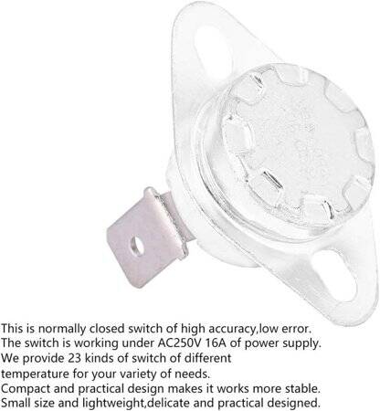 Ceramics KSD302 105 Degree Normally Closed NC Temperature Controlled Switch Thermostat 250V 10A Temperature Control - 2