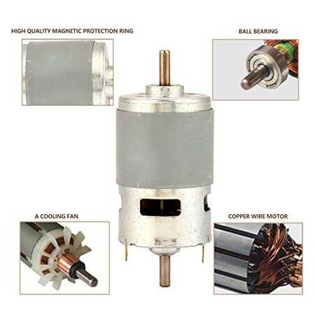 D Shaft 775 12V 4500RPM High Speed High Torque DC Motor Dual Shaft - 4