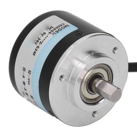 D10mm Hollow Shaft DC5-24V 100 Pulses Incremental Photoelectric Rotary Encoder Push Pull Output - 1