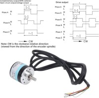 D10mm Hollow Shaft DC5-24V 1024 Pulses Incremental Photoelectric Rotary Encoder PNP Voltage Output - 3