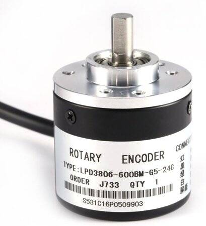 D10mm Hollow Shaft DC5-24V 500 Pulses Incremental Photoelectric Rotary Encoder NPN Open Collector - 1