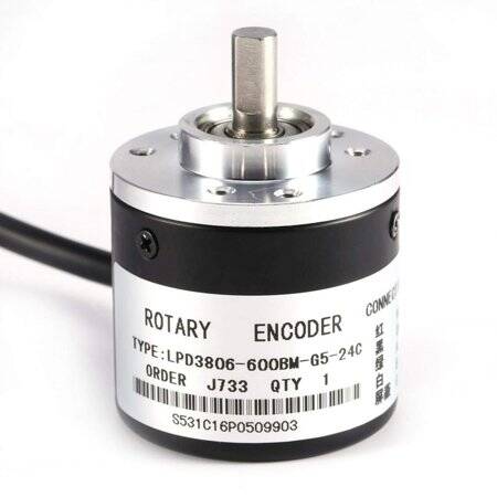 D10mm Hollow Shaft DC5-24V 600 Pulses Incremental Photoelectric Rotary Encoder PNP Voltage Output - 3