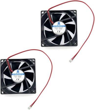 DC12V 0-25A 8025 Oil Containing Cooling Fan With XH2-54-2P 30cm Cable Size:80x80x25mm - 1