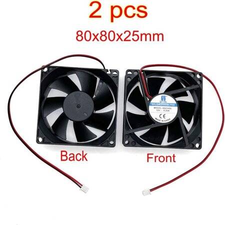 DC12V 0-25A 8025 Oil Containing Cooling Fan With XH2-54-2P 30cm Cable Size:80x80x25mm - 3