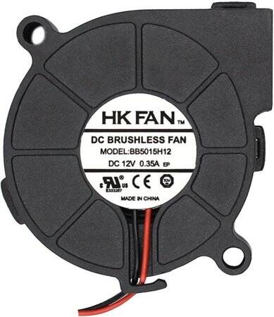 DC12V 5015 Double Ball Cooling Fan With XH2-54-2P 30cm Cable Size:50x50x15mm - 1