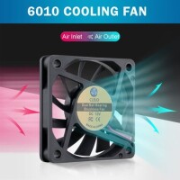 DC12V 6010 Double Ball Cooling Fan With XH2-54-2P 30cm Cable Size:60x60x10mm - 5