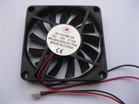 DC12V 7010 Double Ball Cooling Fan With USB 1M Cable Size:70x70x10mm - 1