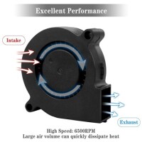 DC24V 5015 Oil Containing Cooling Fan With XH2-54-2P 30cm Cable Size:50x50x15mm - 4