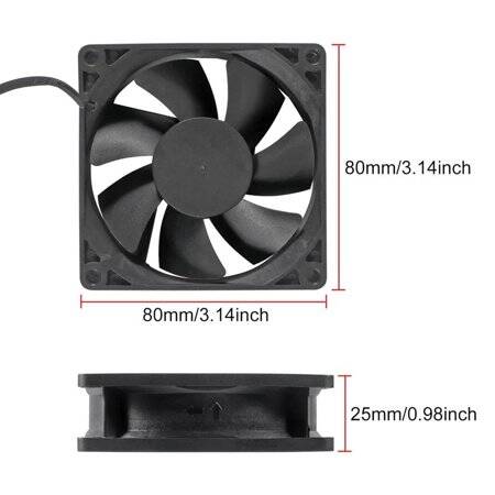 DC5V 0-27A 8025 Oil Containing Cooling Fan With USB 1M Cable Size:80x80x25mm - 4