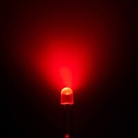 Diffused 28mm Leg 546 Oval LED Red Use 2V 20mA - 2