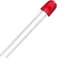 Diffused 28mm Leg 546 Oval LED Red Use 2V 20mA - 4